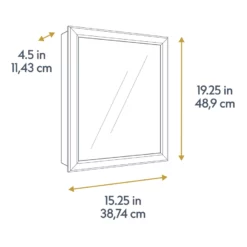 Project Source Style Selections 15.25-in X 19.25-in Rectangle Surface Medicine Cabinet With Mirror -Project Source Shop 113320 15524928
