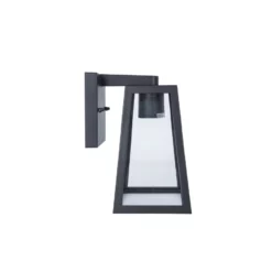 Trapezoid By Project Source 2-Pack 8.5-in H - Black - Hardwired Medium Base (E-26) Outdoor Wall Light