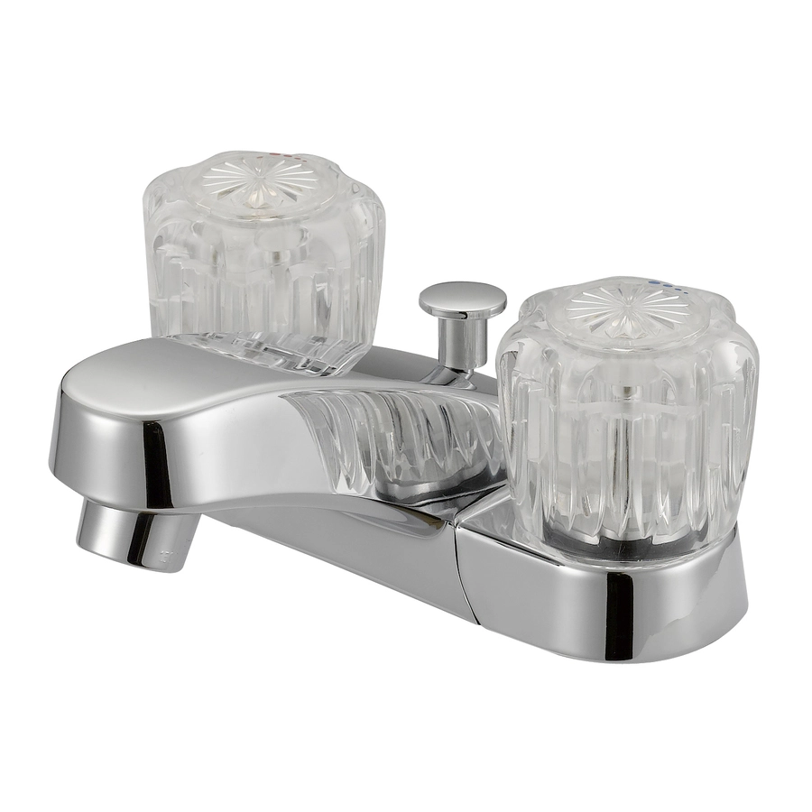 Project Source Chrome 2-Handle 4-in Centerset Bathroom Sink Faucet With Drain (Valve Included) 2 Project Source Chrome 2-Handle 4-in Centerset Bathroom Sink Faucet With Drain (Valve Included) - Image 2