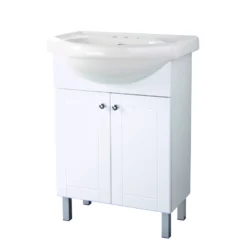 Project Source Vanity - Euro White 24-in -Project Source Shop 877808 16206127 001