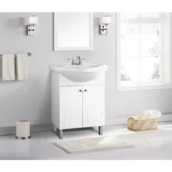 Project Source Vanity - Euro White 24-in -Project Source Shop 877808 60754629