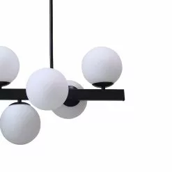 Project Source Pendant Light 8 Lights Glass Matte Black 32-in X 14.5-in -Project Source Shop 887692 44227181