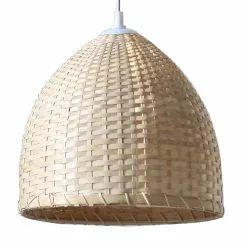 Project Source 1 Light 12 Bamboo Pendant -Project Source Shop 887695 44227342