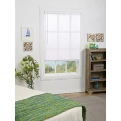 Project Source 45 X 64 Cordless 1-in Light Filtering Blind White -Project Source Shop 889873 14028455