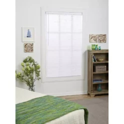 Project Source 45 X 64 Cordless 1-in Light Filtering Blind White