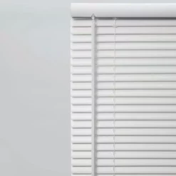 Project Source 45 X 64 Cordless 1-in Light Filtering Blind White -Project Source Shop 889873 14028459