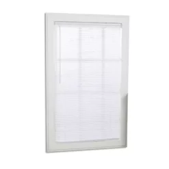 Project Source 45 X 64 Cordless 1-in Light Filtering Blind White -Project Source Shop 889873 14028462 001