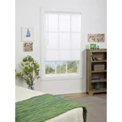 Project Source 58 X 64 Cordless 1-in Light Filtering Blind White