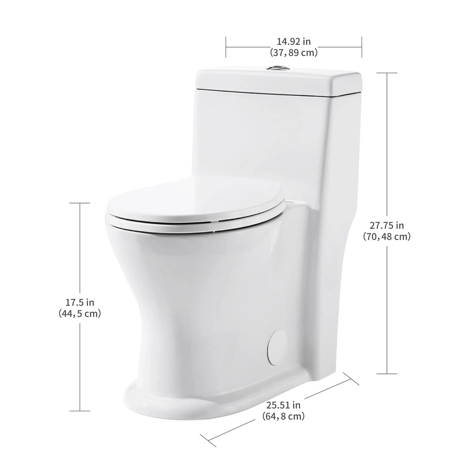 Project Source Dual Flush 1-Piece White Toilet 4 L/6 L 4 Project Source Dual Flush 1-Piece White Toilet 4 L/6 L - Image 4
