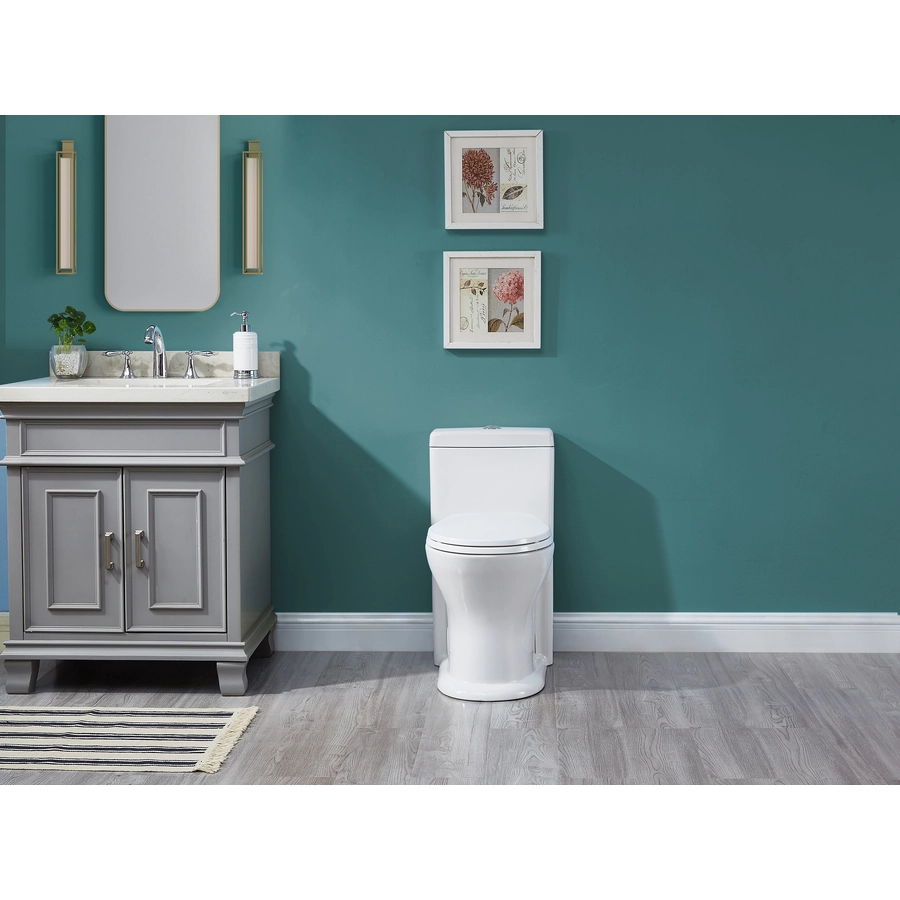 Project Source Dual Flush 1-Piece White Toilet 4 L/6 L 7 Project Source Dual Flush 1-Piece White Toilet 4 L/6 L - Image 7