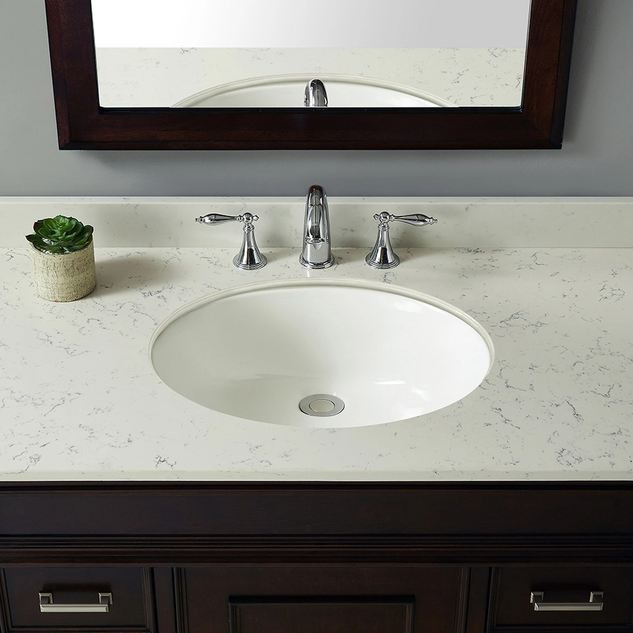 Project Source Under Mounted Sink - Oval - 19.2" X 16.3" X 7.8" - White 2 Project Source Under Mounted Sink - Oval - 19.2" X 16.3" X 7.8" - White - Image 2
