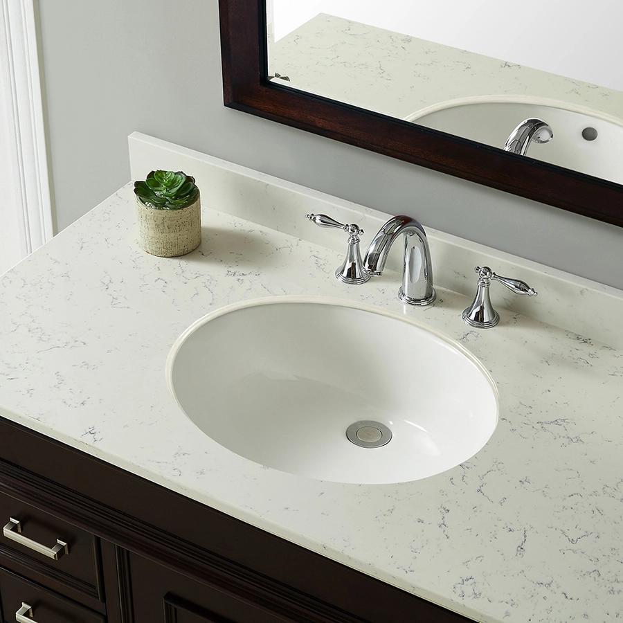 Project Source Under Mounted Sink - Oval - 19.2" X 16.3" X 7.8" - White 1 Project Source Under Mounted Sink - Oval - 19.2" X 16.3" X 7.8" - White