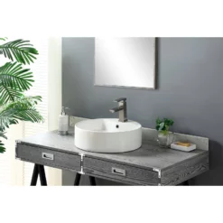 Project Source Sink Vessel - Oval - 18.11-in X 18.11-in X 7.6-in - White -Project Source Shop 900994 49896282