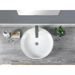 Project Source Sink Vessel - Oval - 18.11-in X 18.11-in X 7.6-in - White -Project Source Shop 900994 49896387