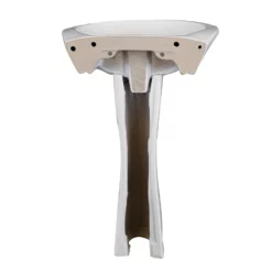 Project Source Pedestal Sink - Porcelain - 31.5-in - White -Project Source Shop 901003 15359783