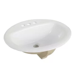 Project Source Oval Drop-in Lavatory - Vitreous China -Project Source Shop 901004 15359255