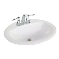 Project Source Oval Drop-in Lavatory - Vitreous China -Project Source Shop 901004 15359256