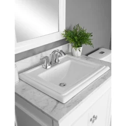 Project Source Castille Square Drop-in Sink - Vitreous China -Project Source Shop 901005 15359302