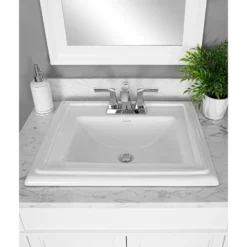 Project Source Castille Square Drop-in Sink - Vitreous China -Project Source Shop 901005 15359307 001