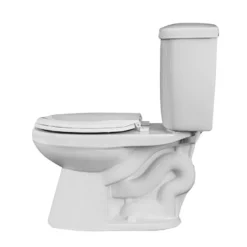 Project Source Toilet To Grab 2-Piece Round Front White Toilet - 6 L -Project Source Shop 901024 15364800