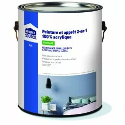 Project Source Plus Interior Paint And Primer Flat Medium Base, 3.78L -Project Source Shop 939499 44872084